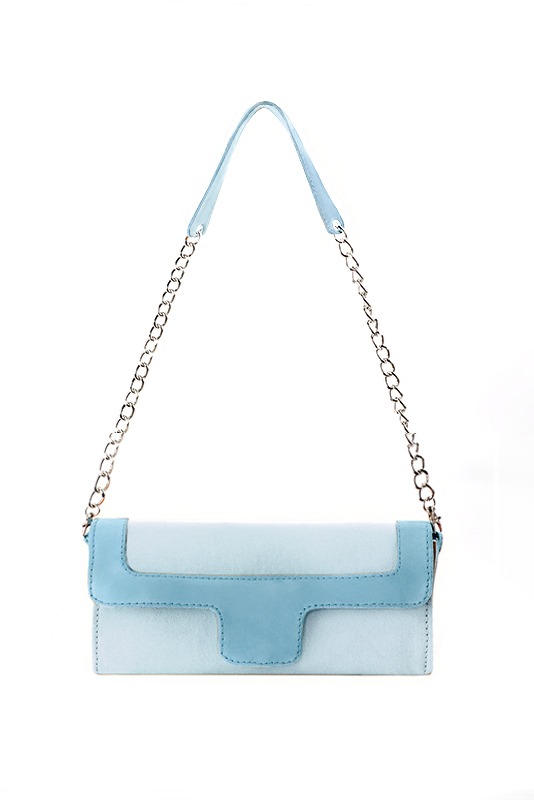 Dress clutch for wedding and parties in sky blue - Top view